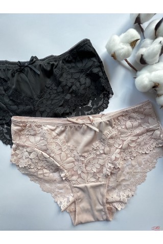 Трусики слипы из микрофибры и кружева Coer Joe 2221